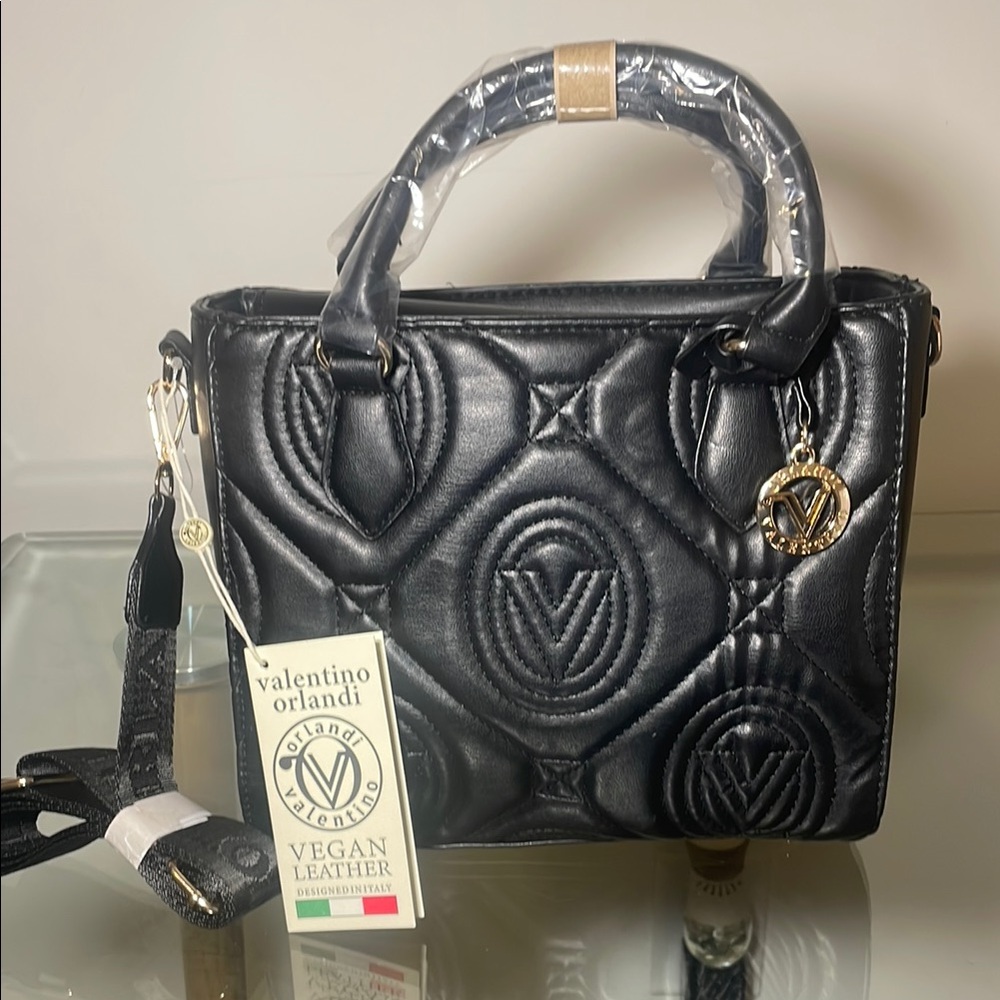 Valentino Orlandi Black Vegan Leather Bag